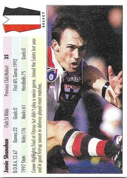 1993 Select AFL #35 Jamie Shanahan Back